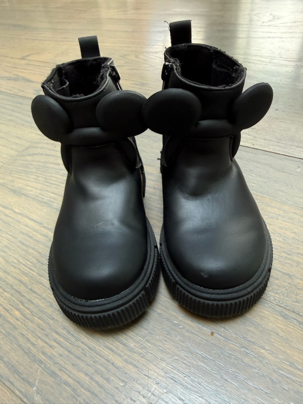 Zara Mickey Mouse Black Chelsea Boots